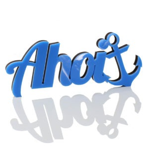 3D Schriftzug aus Acryl "Ahoi"