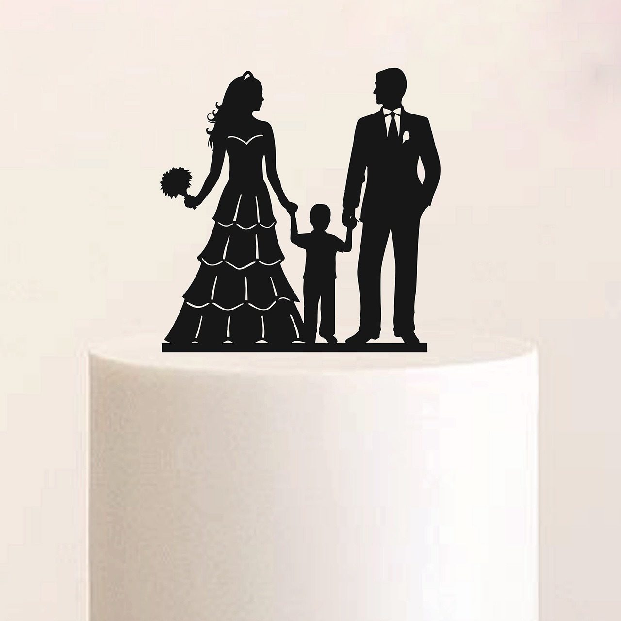 Cake Topper “Ehepaar mit Jungen”