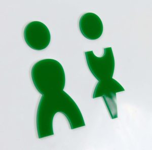 Acryl-Türschild "Mann und Frau"