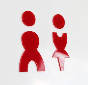 Acryl-Türschild "Mann und Frau"