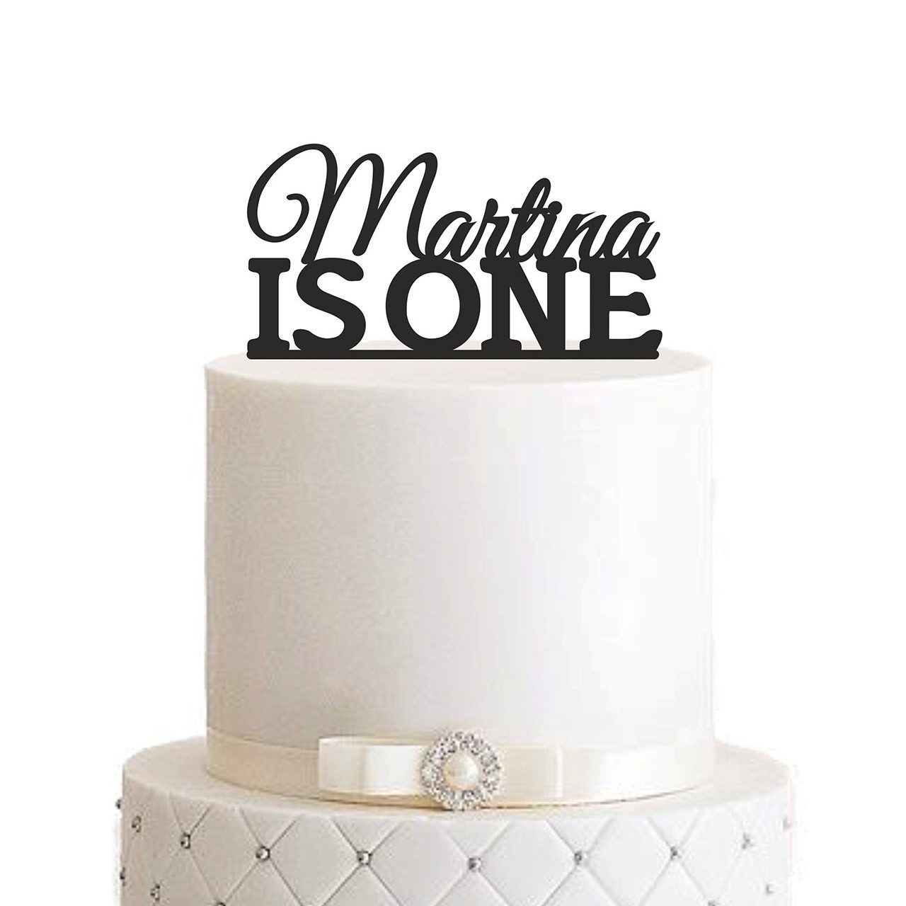 Cake Topper "IS ONE" – Personalisiert