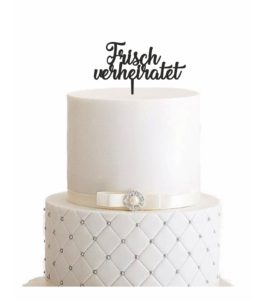 Cake Topper Frisch verheiratet