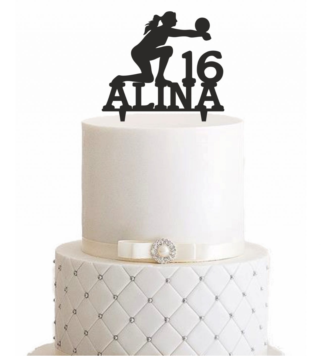 Cake Topper "Volleyball" – Personalisiert