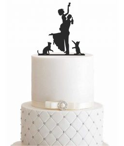 Cake Topper "Ehepaar mit Katzen"