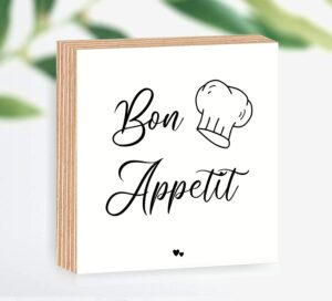 Holzbild "Bon Appetit"