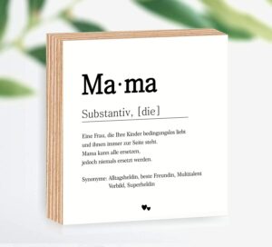 Holzbild "Definition Mama"