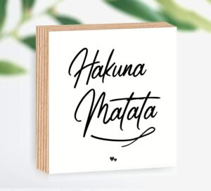 Holzbild "Hakuna Matata"