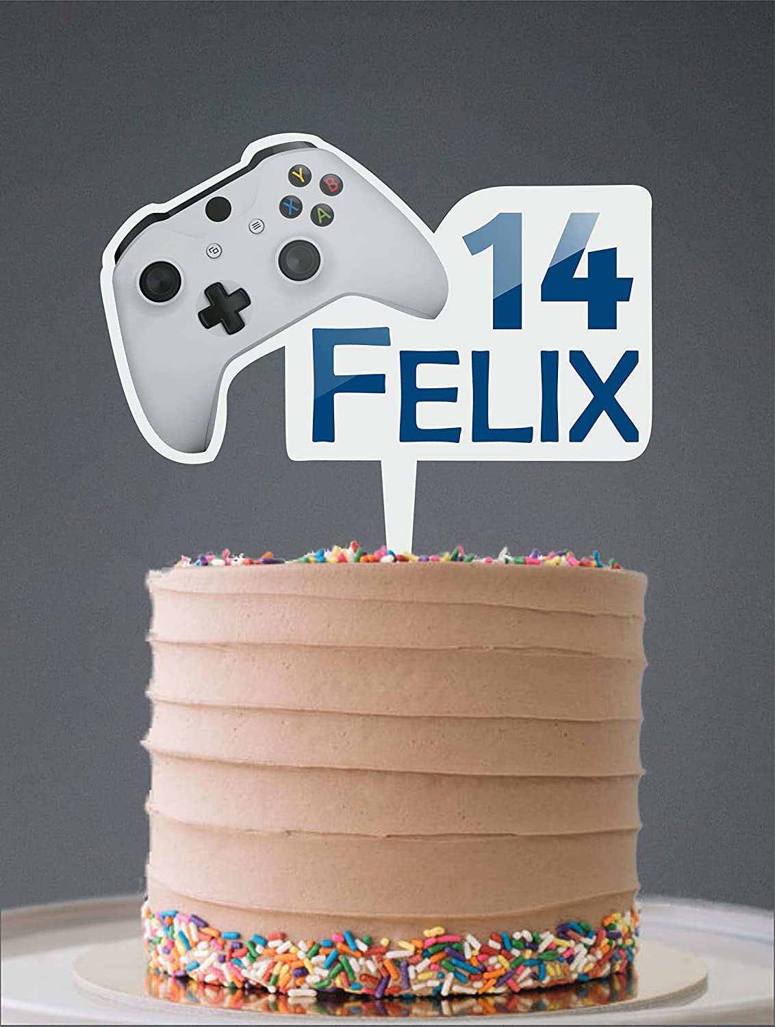 Personalisierter Gaming Cake Topper Videospiel mit Zahl Junge Mädchen Gamer, Happy Birthday, Geburtstagstopper, Tortefigur Acrylglas (Konsole 1)