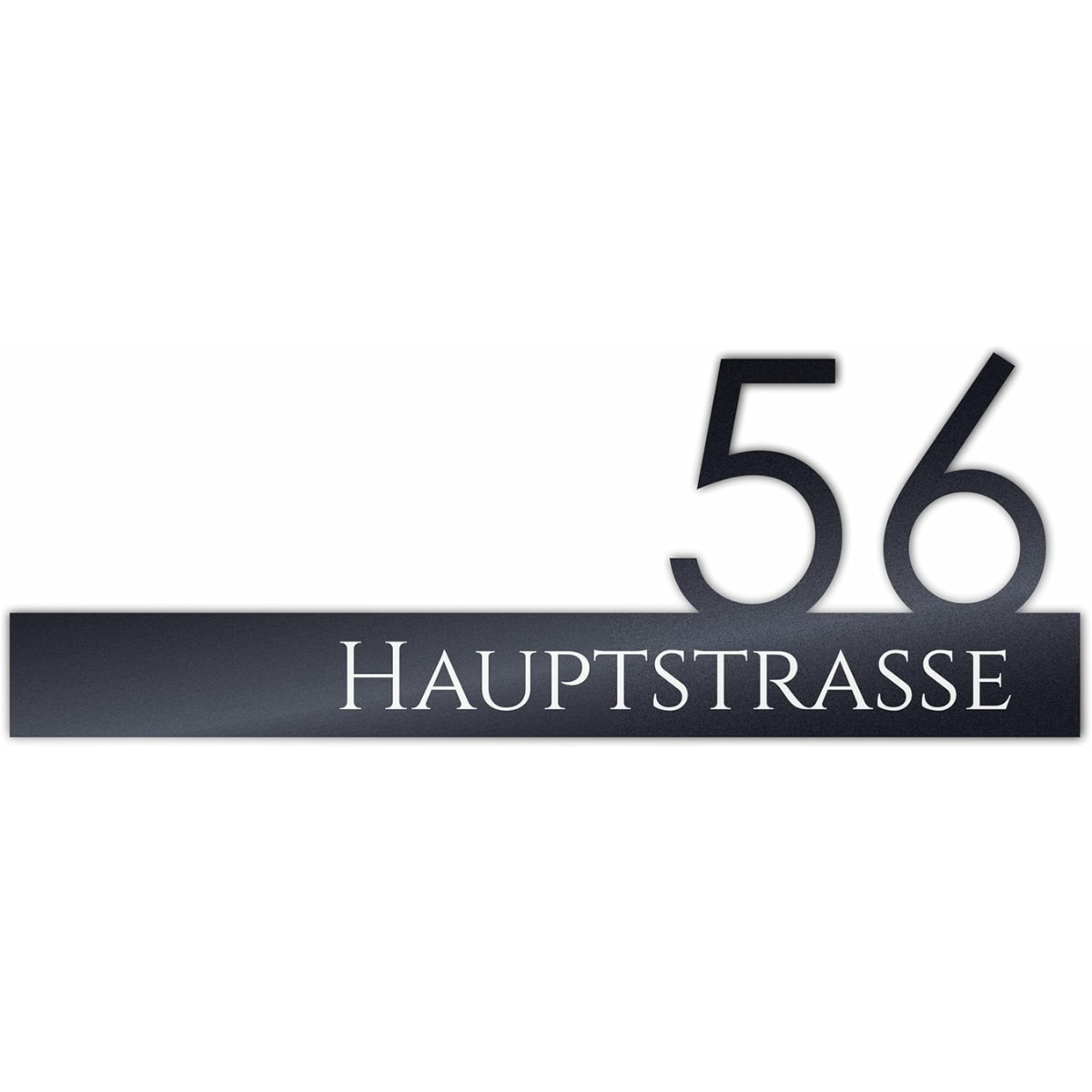 Premium Acrylglas Hausnummer | Anthrazit RAL 7016 | 3D Effekt | Wetterfest
