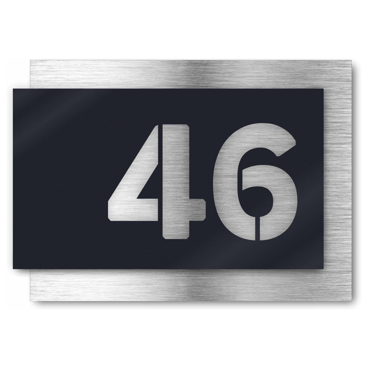 Hausnummer mit 3D Effekt - 3 mm Aluverbund und Acrylglas Anthrazit Matt