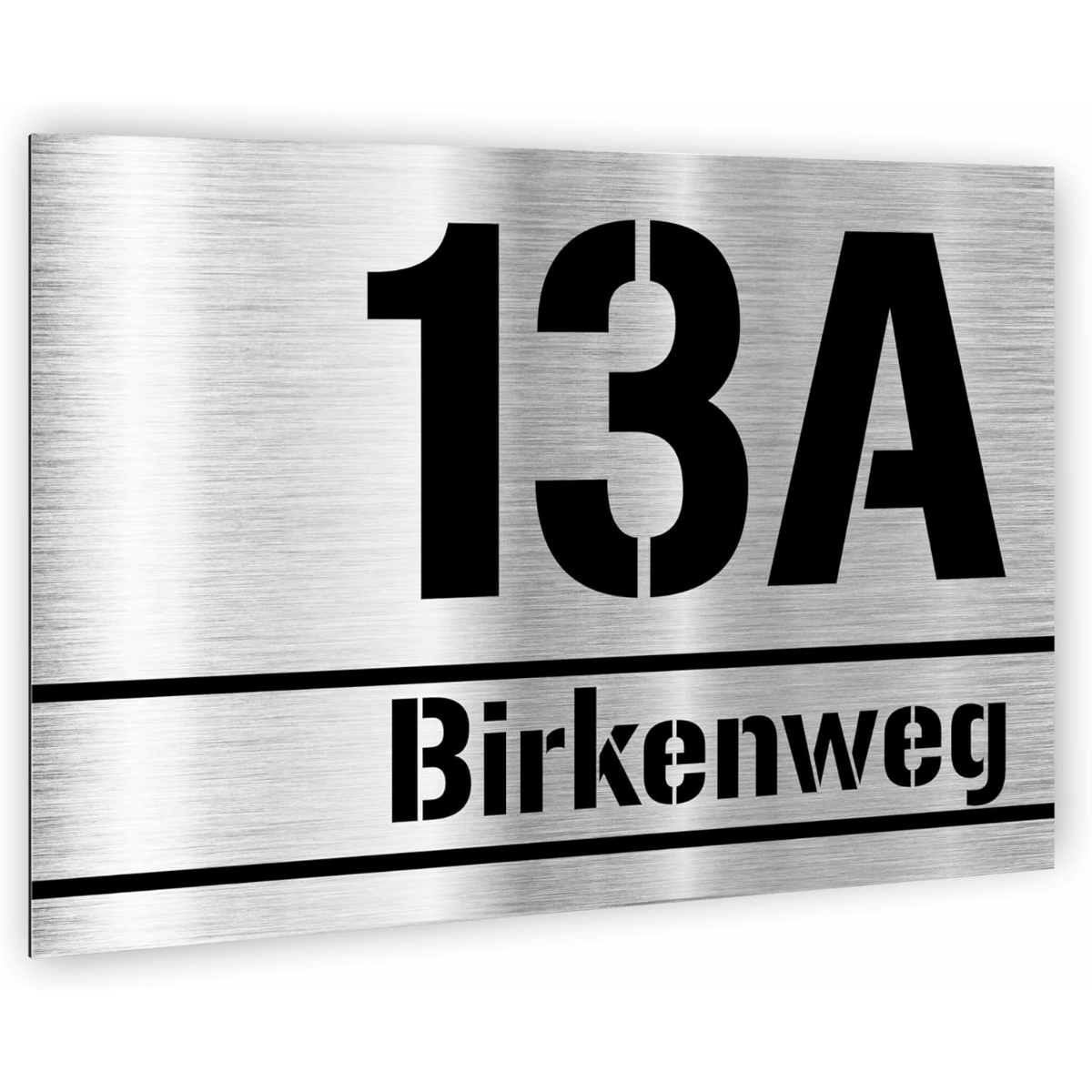 Hausnummer - 3 mm Aluverbund