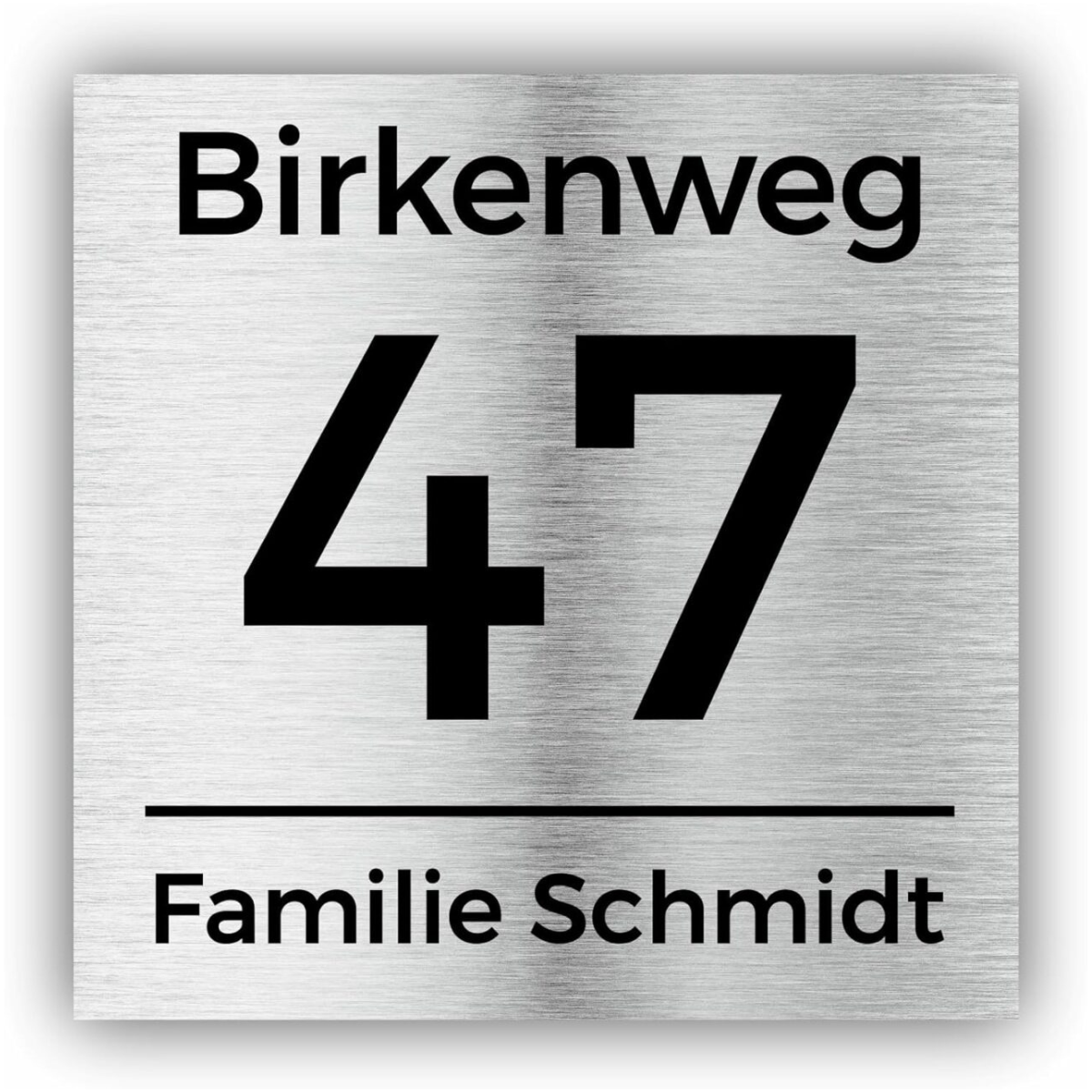 Hausnummer - 3 mm Aluverbund